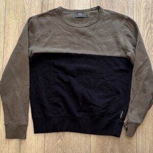 French Connection Men's Two-Tone Crewneck Sweater